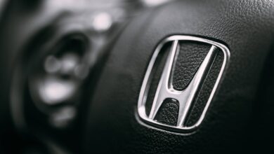 Honda logo, steering wheel