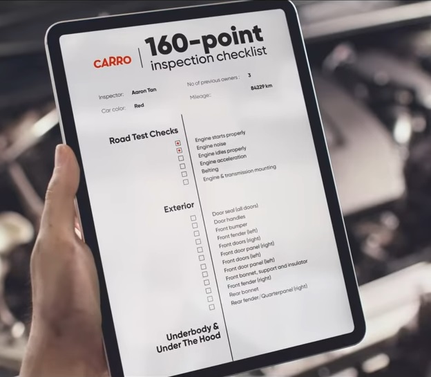 Carro 160-point inspection checklist