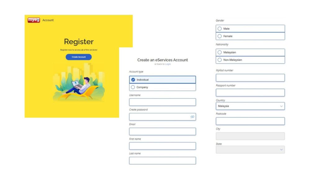 MYEG road tax account registration