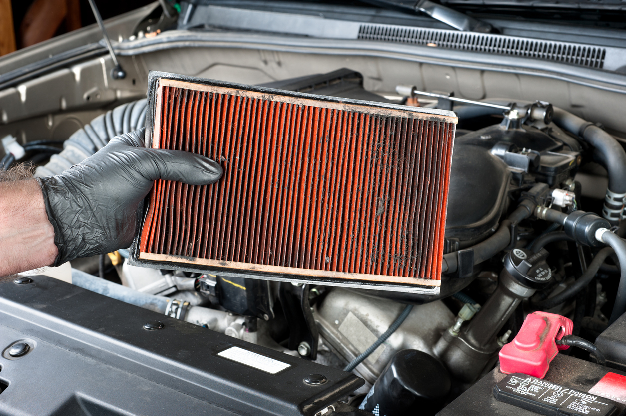 dirty car air filter