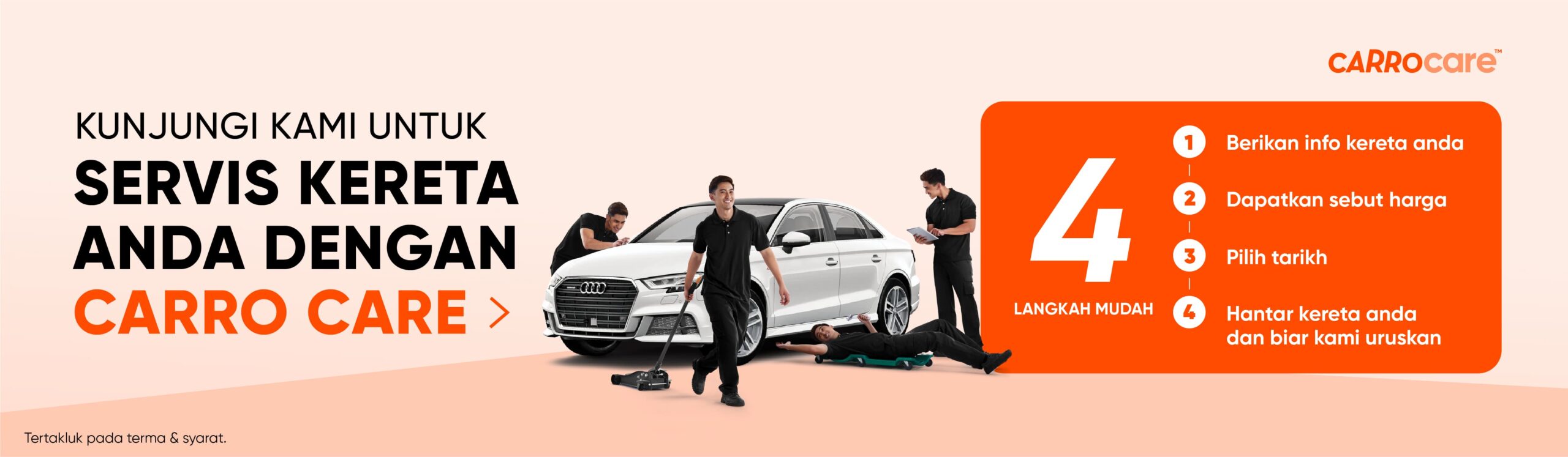 Jom servis kereta dengan Carro Malaysia.