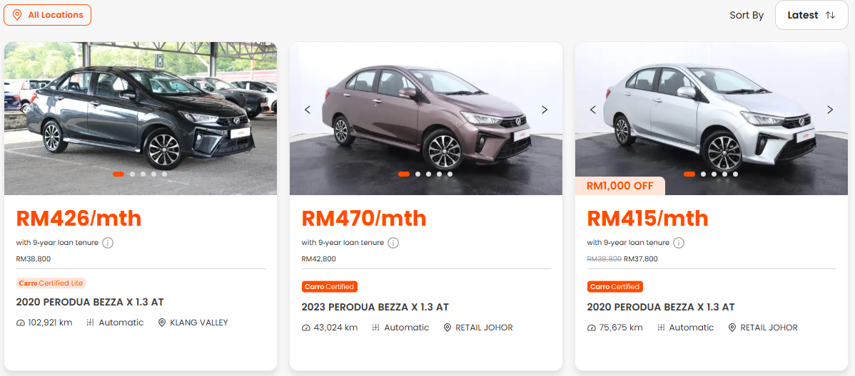 Carro Perodua Bezza