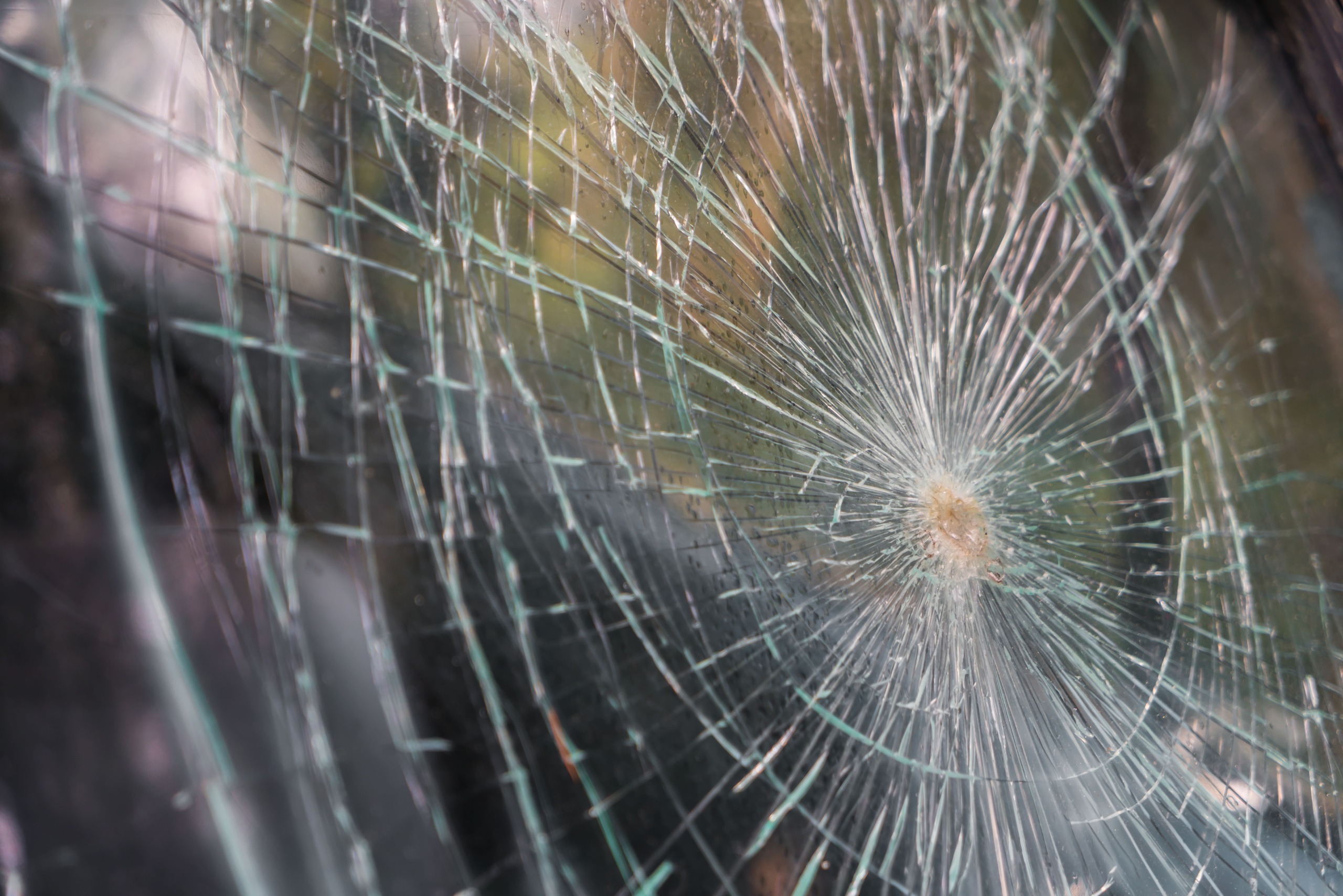 Car Windscreen broken accident
