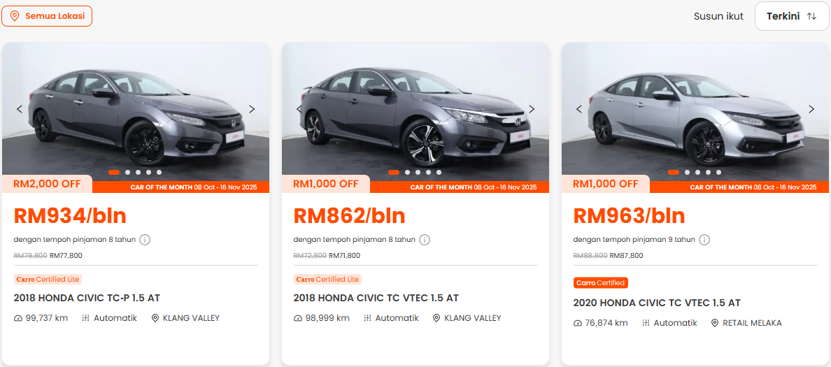 Carro Malaysia Honda Civic