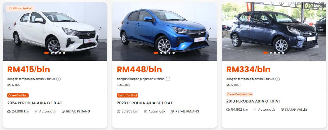 Carro Perodua Axia