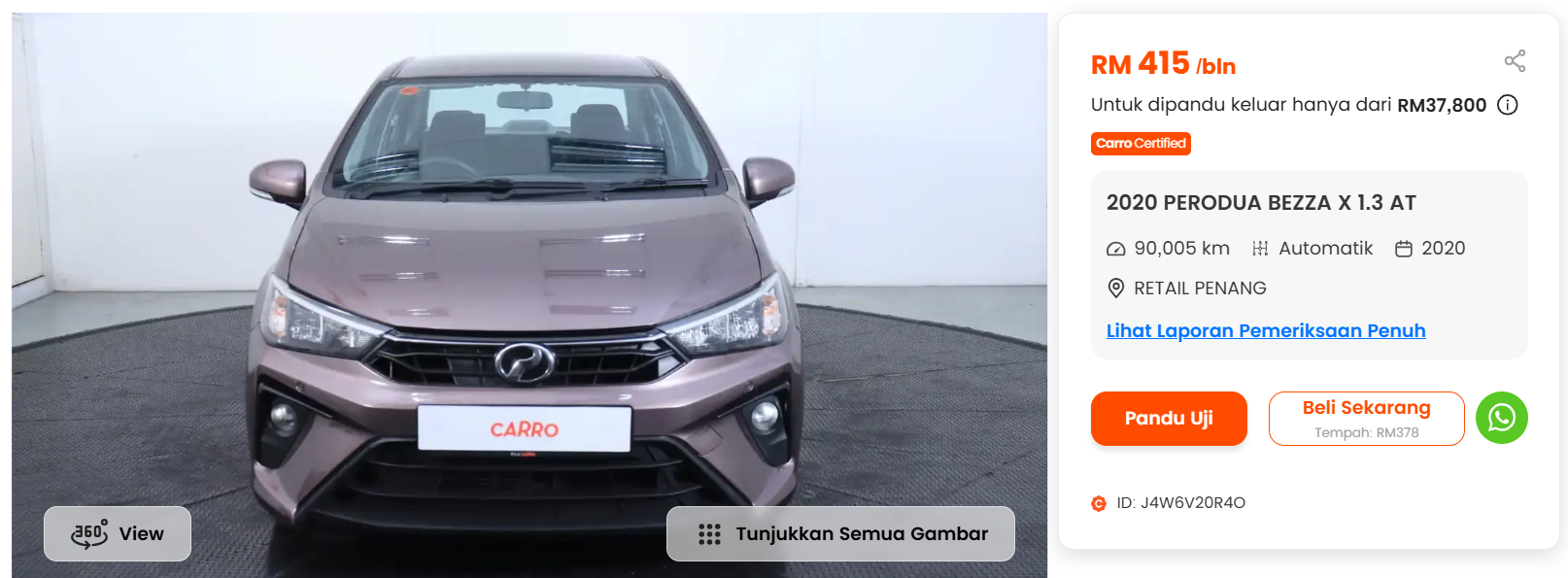 Perodua Bezza for sale on Carro