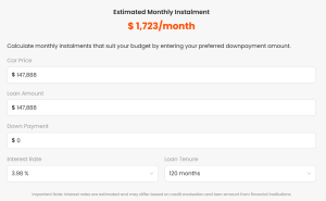 How to calculate car loan interest in Singapore Monthly Loan Monthly Instalment Calculator - Carro New Cars