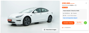 Tesla Model 3 on Carro SG