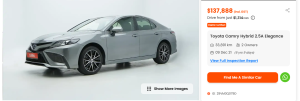 Toyota Camry Hybrid 2.5A Elegance on Carro SG