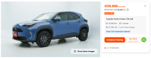 Carro Festive Sale - Toyota Yaris Cross 1.5A XB